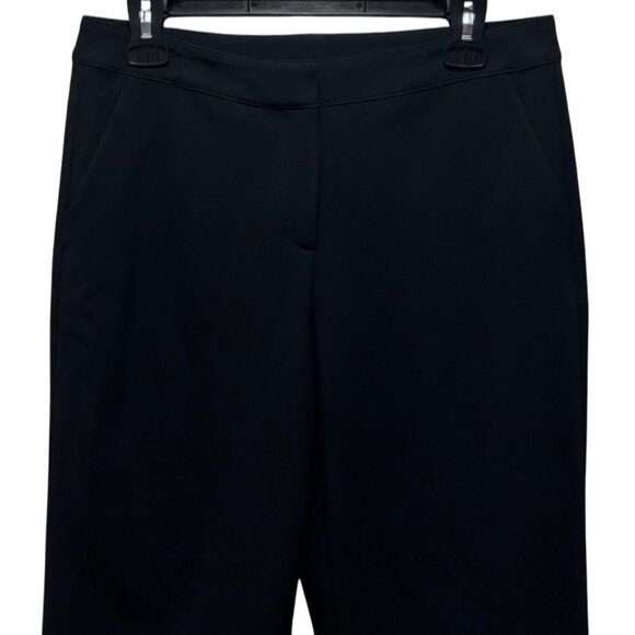 St. John Caviar Black Cropped Dress Pants Size 6 - Picture 3 of 7